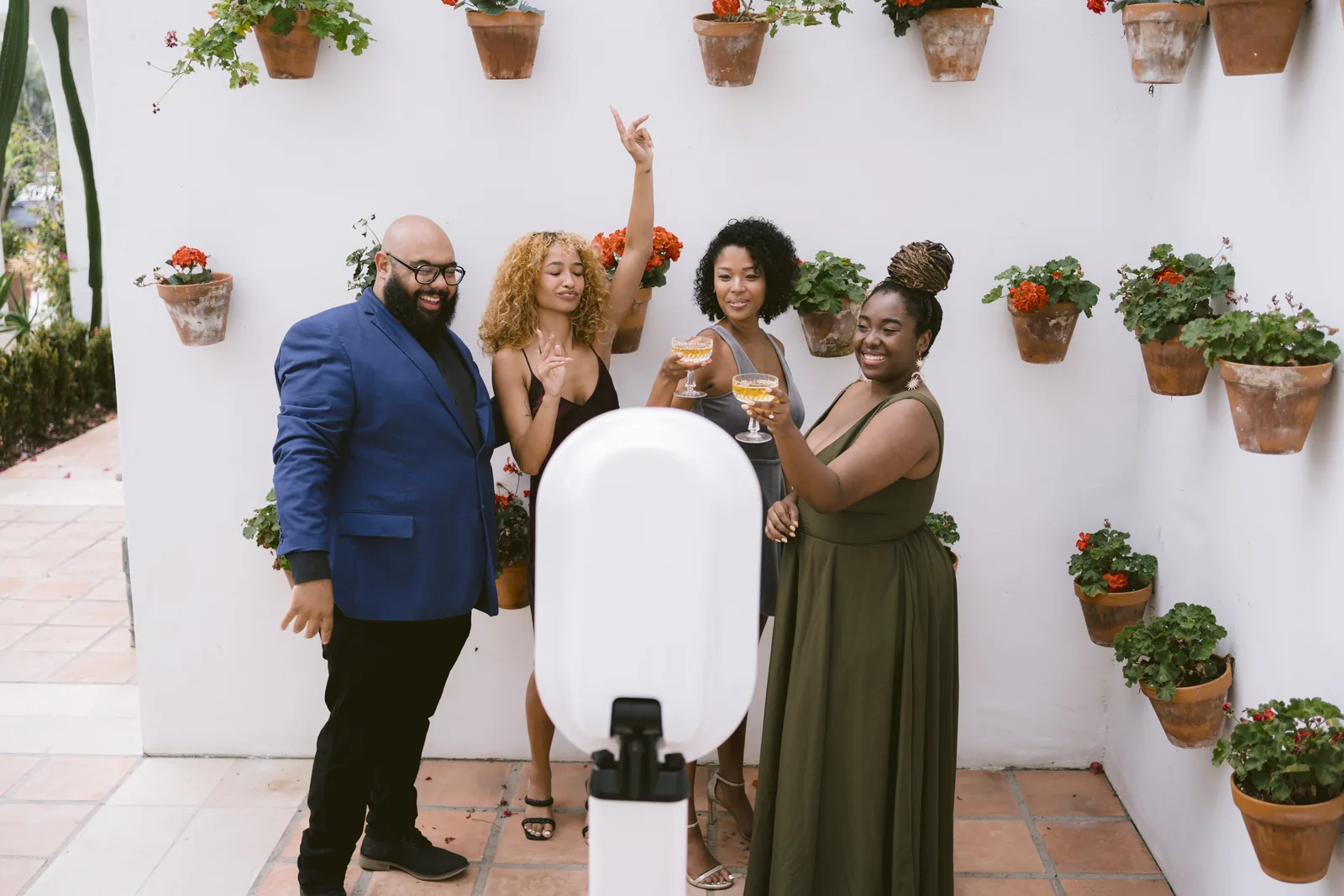 The booth at an outdoor reception